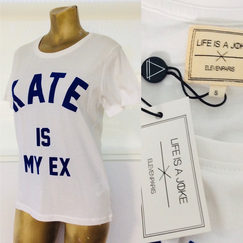 NWT $58 ELEVEN PARIS Kate is My Ex TEE SHIRT M - Picture 2 of 13